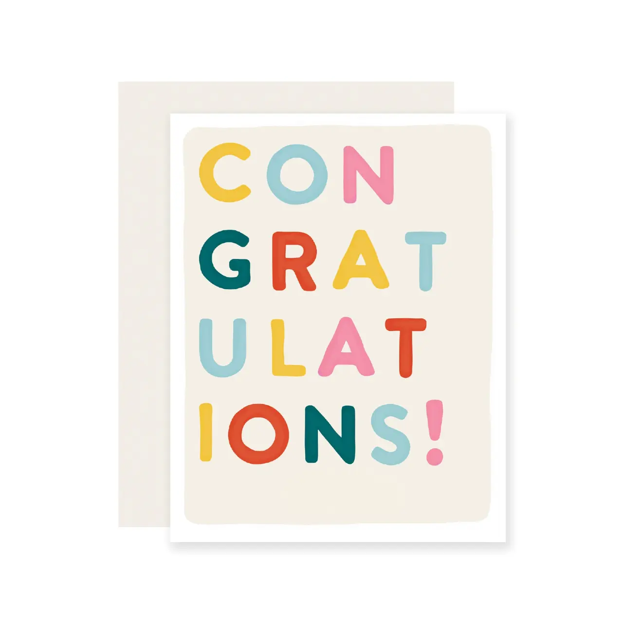 Block Letter Congrats Congratulations Card