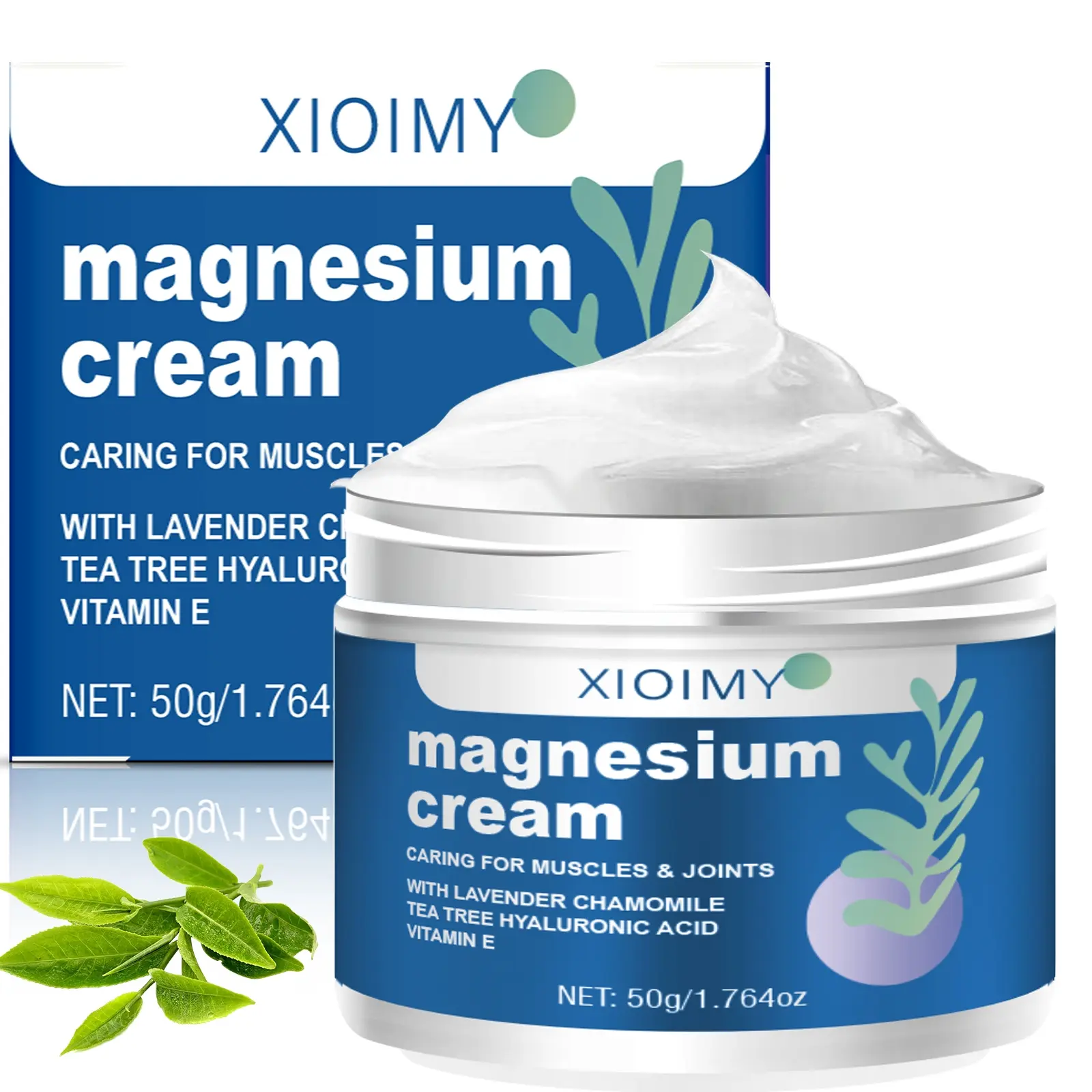 Xioimy Facial Neck Care Cream, Brightening Moisturizing Non-Greasy, Rich in Vitamin C, Hyaluronic Acid, Niacinamide, Suitable for All Skin Types
