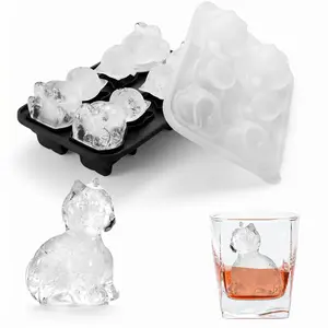3D Cat Ice Cube Mold Fun Shapes, Cat Lover Gifts for Women & Mom, Cute Large Craft Ice Mold, Big Ice Cube Trays for Whiskey Cocktails Bourbon