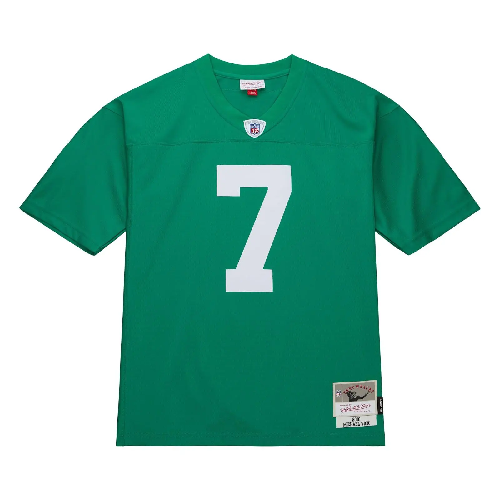 Michael Vick Philadelphia Eagles Kelly Green 2010 Legacy Jersey NFL Throwback Mitchell & Ness