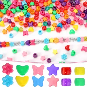 100pcs Silicone Beads Bulk Set | Heart Star Butterfly Shapes | DIY Jewelry Making Kit for Bracelets Necklaces | Christmas Halloween Beads