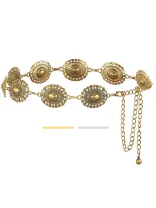 Women's Fashionable Vintage Layered Chain, Casual Waistband for Jeans, Bling Sparkling Western Belt, Stylish Belts, Fashion Belt for Party, Daily Clothing Decor, Trendy All-match & Exquisite Belt for Birthday Gift