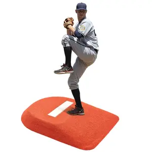 VEVOR Pitching Mound, Portable Baseball Game Mound, 42 in Indoor Outdoor Pitching Practice and Training Equipment, One-Piece Softball Pitching Aids with Antifade Turf and Pitching Rubber