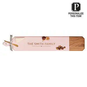 Blush Acacia Heirloom Board w/ Spreader | Personalized | 34 X 6"