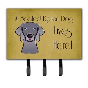 Carolines Treasures  Weimaraner Spoiled Dog Lives Here Leash & Key Holder