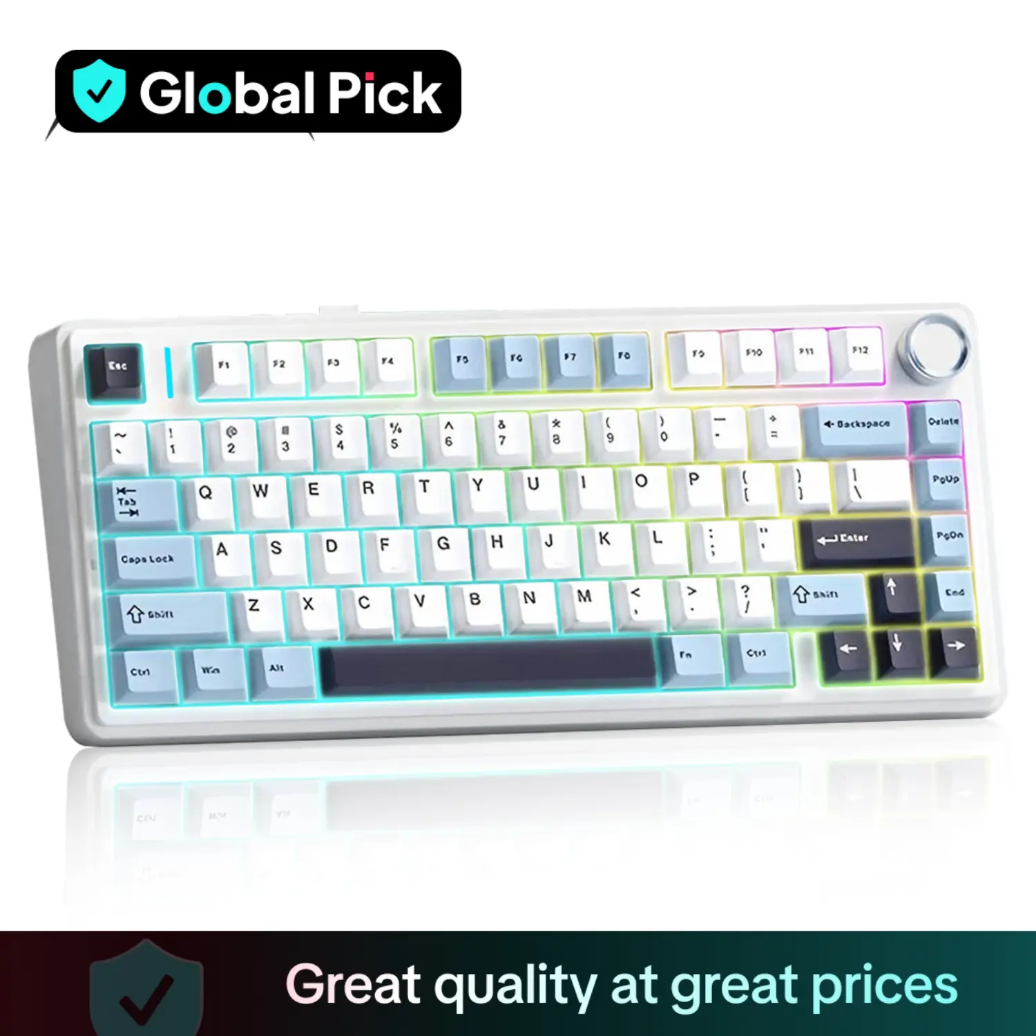 AULA F75 Mechanical Keyboard, RGB Backlight Gaming Keyboard, Durable Ergonomic & Colorful Design Keyboard for Office & Home, Gifts for Gamers, Backlit
