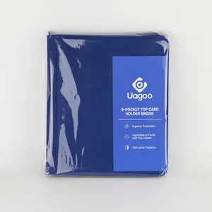 (12PACKS ) 9-Pocket Blue Trading Card Toploader Binders PU Leather Toploader Binder with Zipper