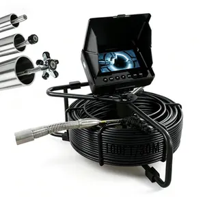 Sewer Camera 100ft ,Drain Pipe Camera Plumbing Snake 8500mAh Battery, 23mm HD, 12LEDs, DVR Recording, 32GB TF Card Included