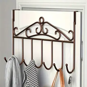 Punch-Free Door Mounted Hook Rack, Multi-use for Clothes & Hats