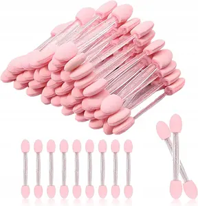 Disposable Eyeshadow Brushes 50PCS – Double Ended Makeup Applicators for Smooth Blending, Ideal for Daily Makeup & Kit Refill