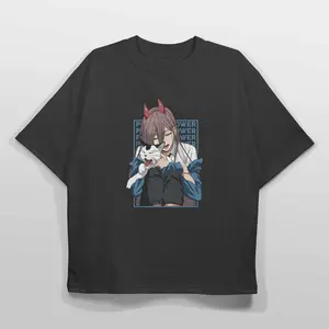 Anime Power Manga Chainsaw Man Denji T-shirt  Gift for Anime Lover Casual Unisex Man Woman