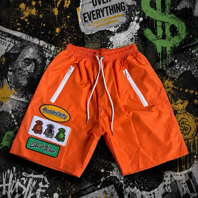 Windbreaker Shorts Featuring Premium Embroidery Patches