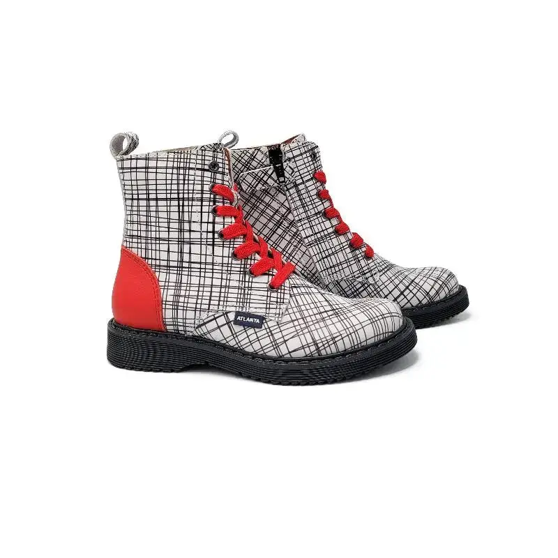 Atlanta Mocassin Abstract Red Bootie