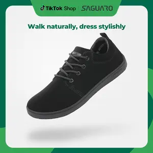 Saguaro Dream Ⅰ-Men's and Women's Wide Minimalist Barefoot Shoes | Zero Drop Sole | Optimal Relaxation Sprintok Sneaker Runner Black Casual Outdoorfun