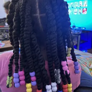 2 Pack Heart Shaped Silicone Hair Beads – 70 PCS 16mm, Premium Soft Rubber, Noiseless, Painless, Light for Women Girls Stylish Braiding