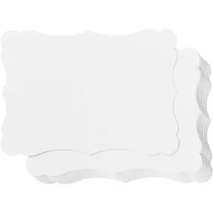 50 Pack Blank  Cards Cardstock Thick Paper Brown Greeting Cards for DIY  Card Menus,  Shower and Wedding Invitations (White, 5x7IN)