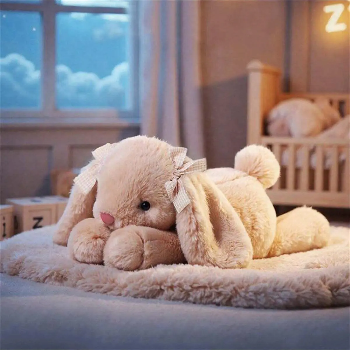35cm Jimny Rabbit Plush Toy, Cute Soft Fluffy Stuffed Animal, Huggable Stuffed Animal, Perfect Birthday Gift, Thanksgiving Gift, Christmas Gift, Valentine's Day Gift, Soft Cuddly Gift