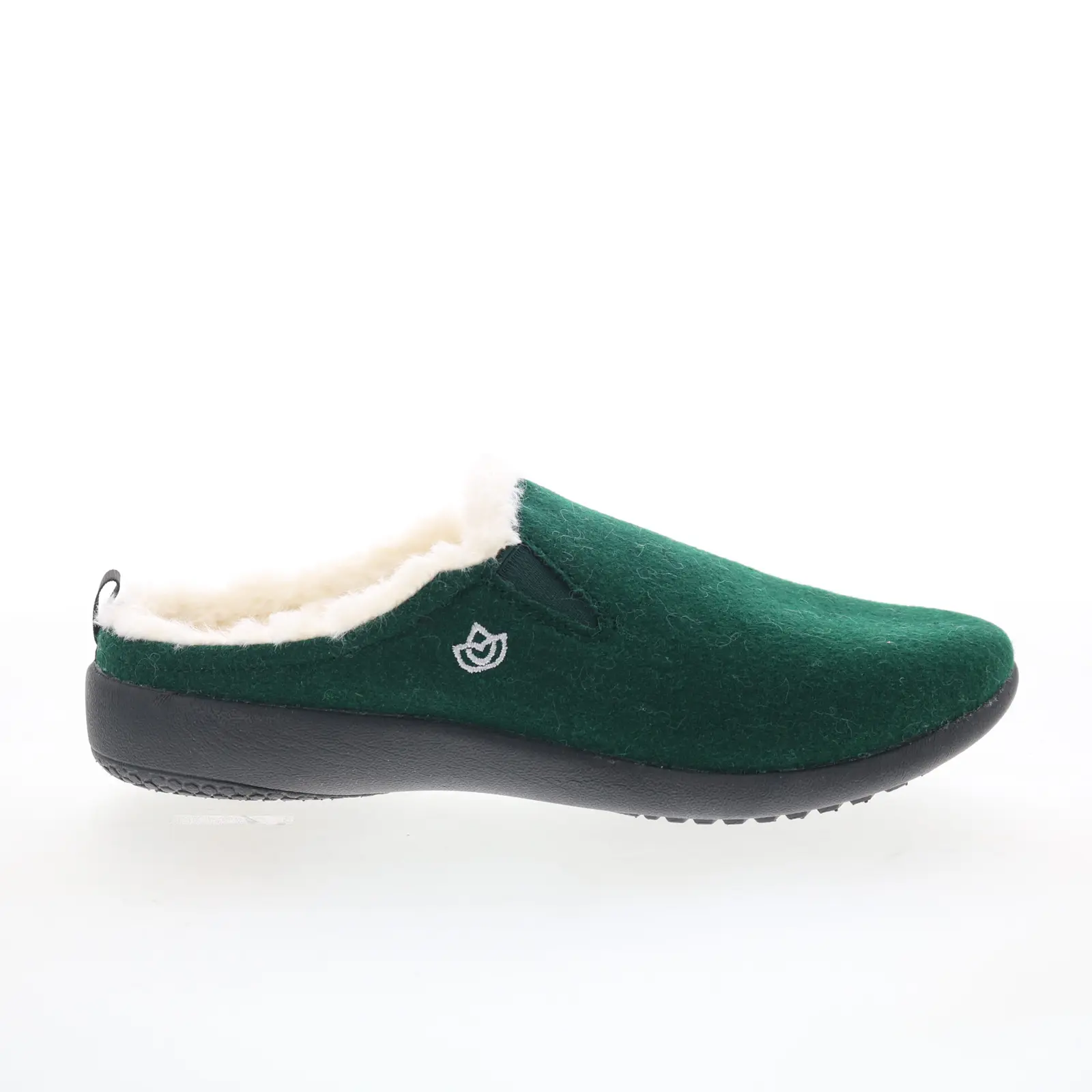 Spenco Dundee Wool Slipper SP1048OLI Womens Green Wide Clogs Slippers Shoes