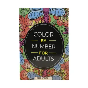 Color by Number for Adults 2026 Edition Watercolor Coloring Book with 75 Flower Animal Mandala & Nature Designs for Stress Relief Therapy Art Crafts Durable Drawing Pad Art Markers Pen,Back-to-School Paint by Numbers Book