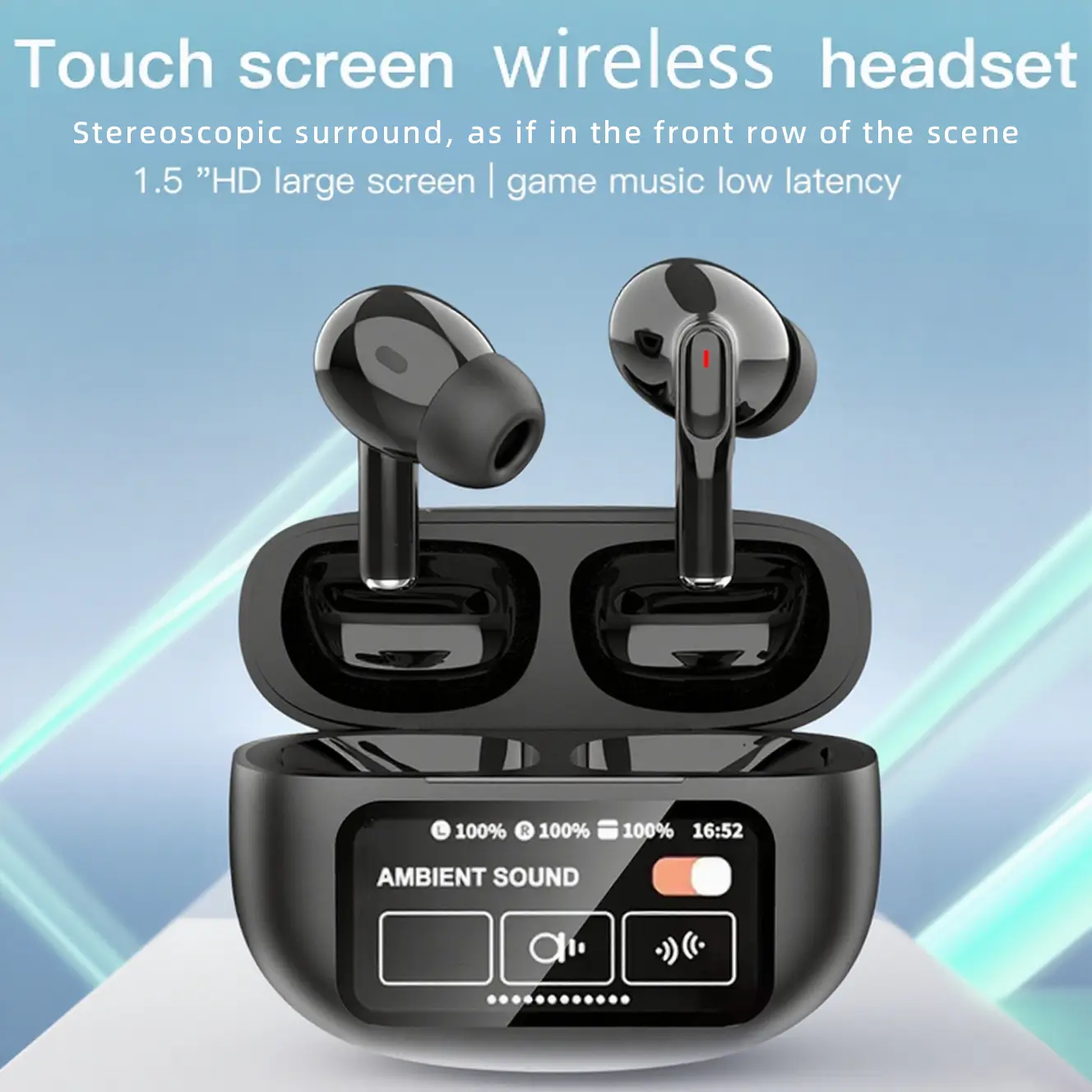 A9PLUS BT5.4 Bluetooth Sport-Ready Earphones, Noise Reduction, Long Battery Life, HiFi Sound Quality, External Ear Clip Headclip Headset, Multi-Devices Compatible with Phones & Laptops