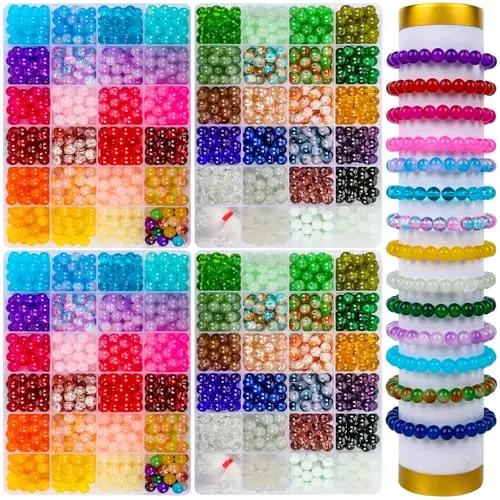 4Box Multicolored Glass Beads