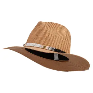 3 Strand Bead Band Around 3 Inch Brim Hat