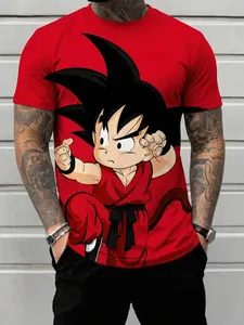 New summer versatile plus-size men's fashion-forward design: a loose-fit crew-neck T-shirt that flatters your figure, perfect for everyday wear, workouts, and vacations