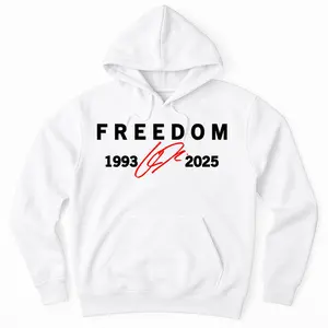 Freedom Red Signature 1993-2025 Charlie Kirk Tribute Faith Christian Truth Rest In Peace RIP Premium Pullover Fleece Hoodie