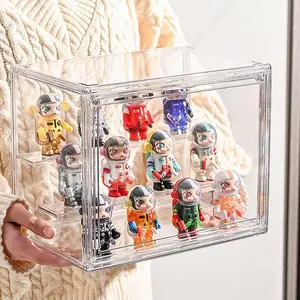 Clear Acrylic Doll Figurine Display Box, 1 Count Doll Series Display Storage Box, Transparent Storage Box for Home Dormitory School Office Display Box, Collectible Figurines