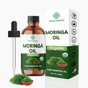 Organic Moringa Face Massage Oil, 100ml - Non-GMO, Pure & Natural - Made in USA for Body Care & Comfort Organic Moringa Face Massage Oil, 100ml - Non-GMO, Pure & Natural - Made in USA for Body Care & Comfort