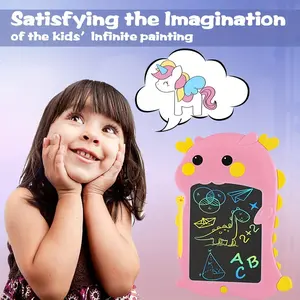 LCD writing board Color Drawing board Children's erasable reusable electronic graffiti board Educational Learning Toys Gift 3 4 5 6 7 8 years old Toddler Boys Girls Home School (pink)