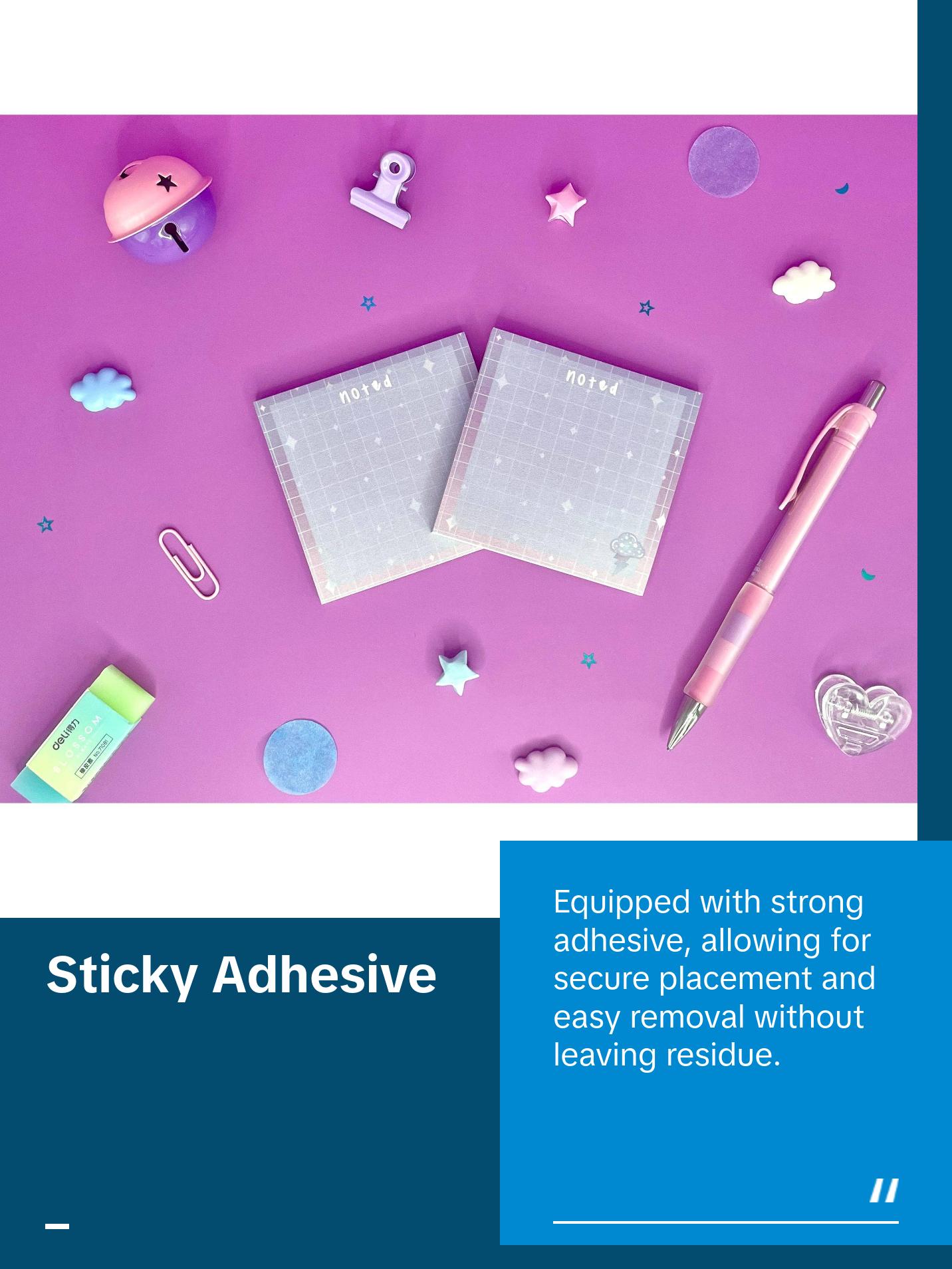 Celestial Sticky Notes Post It - Crescent Moon