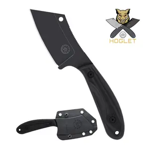 Hoglet EDC Fixed Blade Kitchen Knife Built for Camping, Hiking and Off-Grid Food Prep (Blackout)