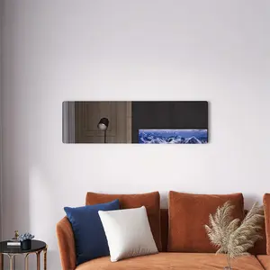 New Wall Mount Mirror Set of 2.MDF Mirror Wall Mount at Horizontal & Vertical hanging Decor Glass