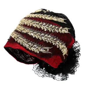 Two For One!!! Lace sequined beaded hair cap headscarf headscarf headscarf headscarf