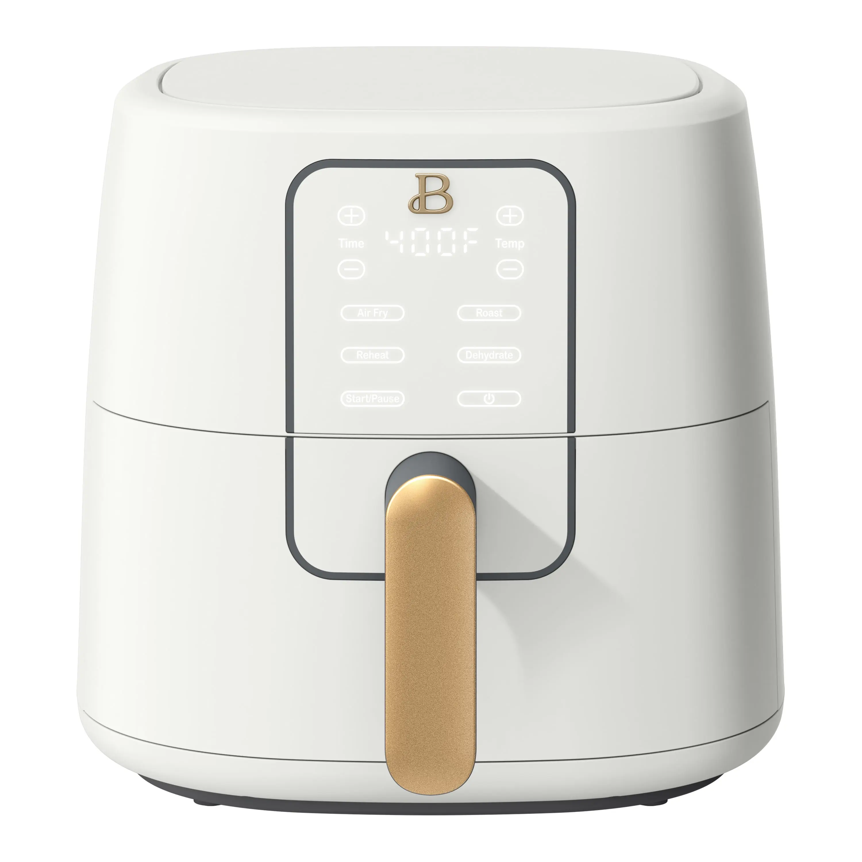 Beautiful 6qt Air Fryer with TurboCrisp Technology, EverGood Ceramic Nonstick Coating, White Icing Finish
