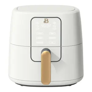 Beautiful 6qt Air Fryer with TurboCrisp Technology, EverGood Ceramic Nonstick Coating, White Icing Finish