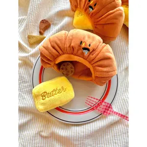 Butter Croissant dog, pet plush toy, nose work toy
