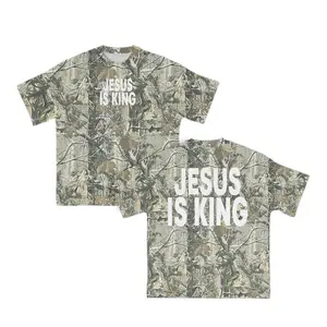 Jesus Is King Unisex Camouflage T-Shirt – Dead Leaves Pattern