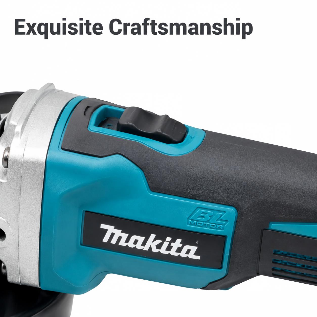 Makita DGA404 Cordless Brushless Motor Angle Grinder, 10000 RPM High-Speed Motor, Ratchet Wrench, Precise Control, Nut-Busting Torque, Magnetic Mount, Heavy-Duty for Cutting/Grounding, Portable Hand Tool Accessory Pack, 10000Rpm hex driver no-load project