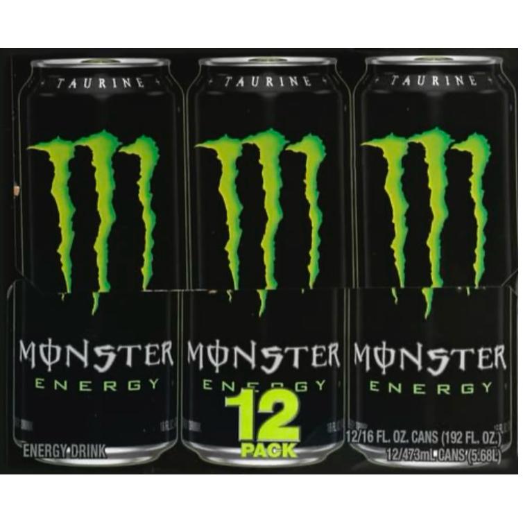 Monster Energy Zero Sugar Energy Drink 16 Ounce Cans Pack of 12 or 24 Sugar-Free Sport Beverage for Energy Boost