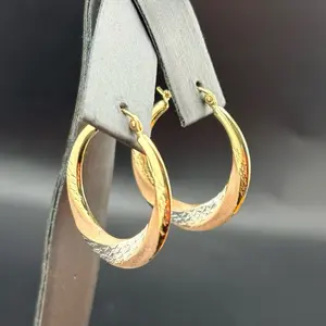 Gold 14k Gold Hoop Earrings for Everyday Wear Elegant and Durable Design Perfect for Daily Use