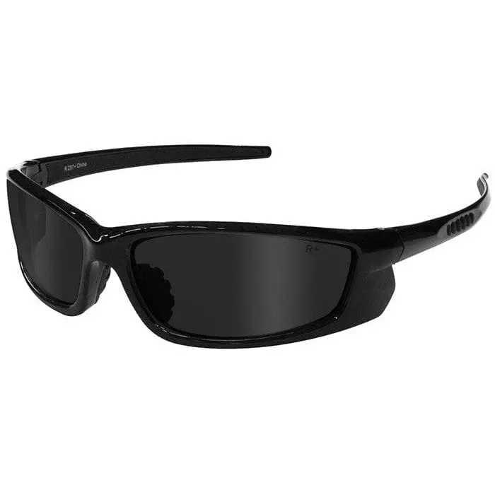 Radians ANSI Certified Safety Goggles - Rubber Frame Components, Smoke Polycarbonate Lens, UVA UVB Block, Impact Resistant Fashion Eyewear Accessory, 99.9% Uva/Uvb Protection, Dual Molded Into Frame, Full Frame
