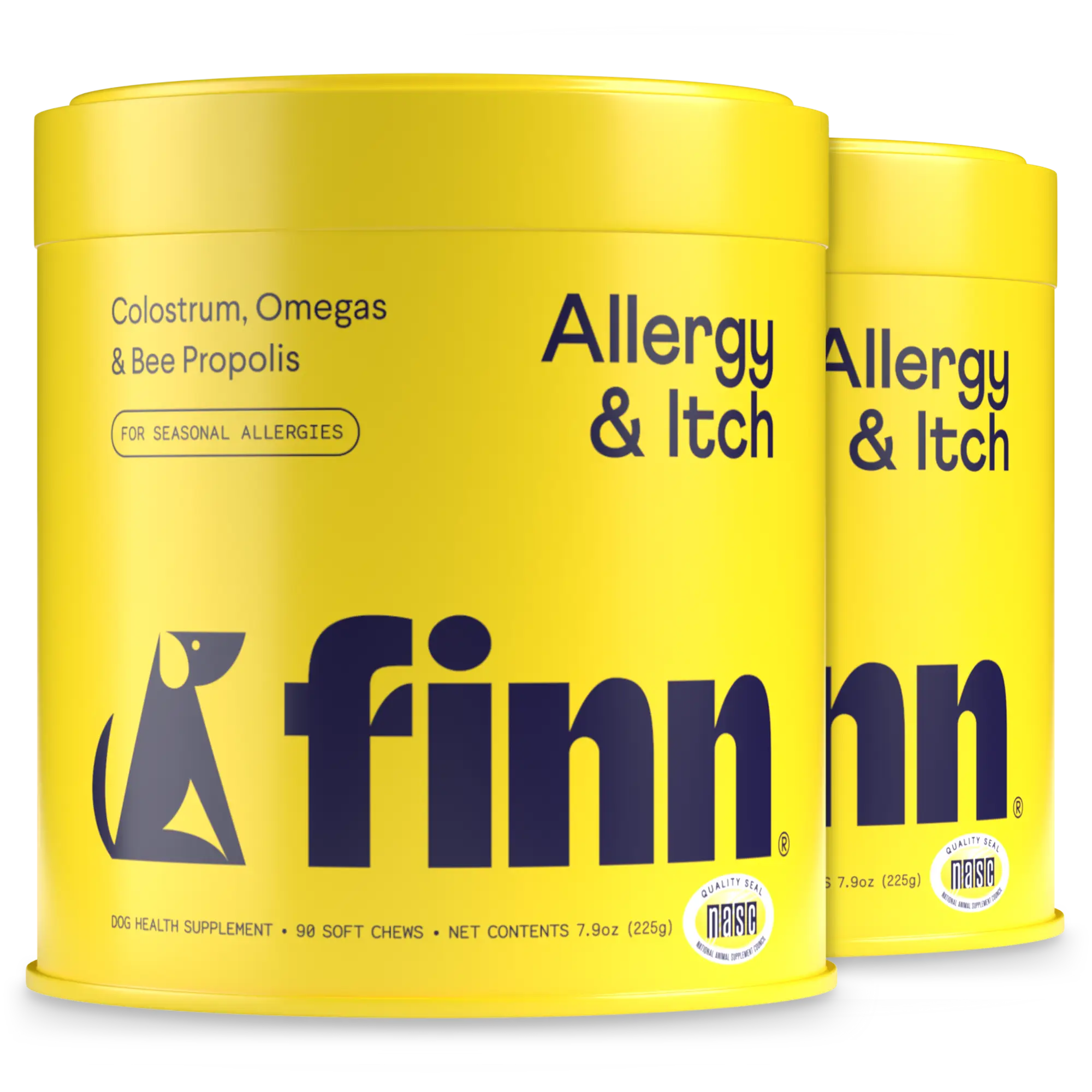 FINN Allergy & Itch 2-Pack - Soft Chew Supplement For Dogs  - Seasonal Allergy R...