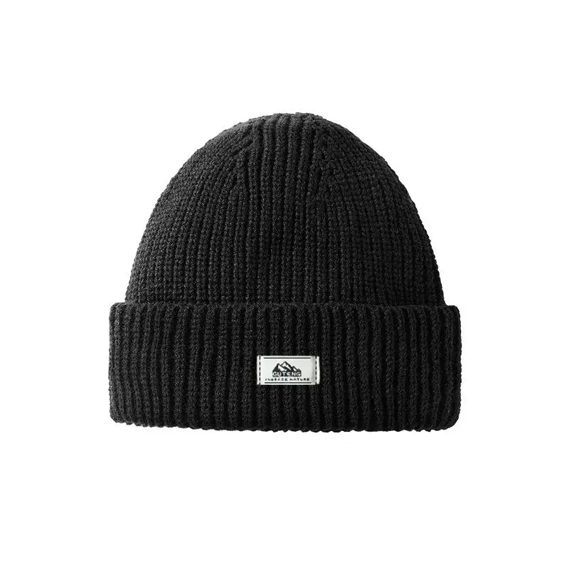 Winter New Dual-Purpose Knitted Hat with Balaclava Outdoor Thickened 100% Thermal Men's Ski Cap Gorros Beanie Fitted for Cold Weather