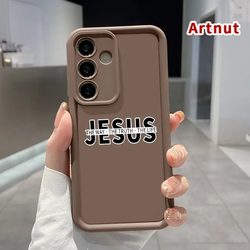 Smartphone Case for Galaxy S22 Ultra, S23, S24 Plus, S24+, S25 Cellphone Devices - Jesus The Way Truth Design, Soft TPU, Anti-Slip, Rugged Durable Handheld Phone Protection Cover for Girls, Casing, Shockproof