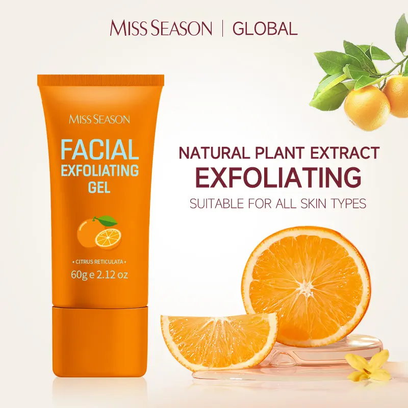 MISS SEASON Facial Exfoliating gel 60g Orange Enzyme Hydrating Facial Skincare for Skin Repair purifying Moisturizer Cleansing