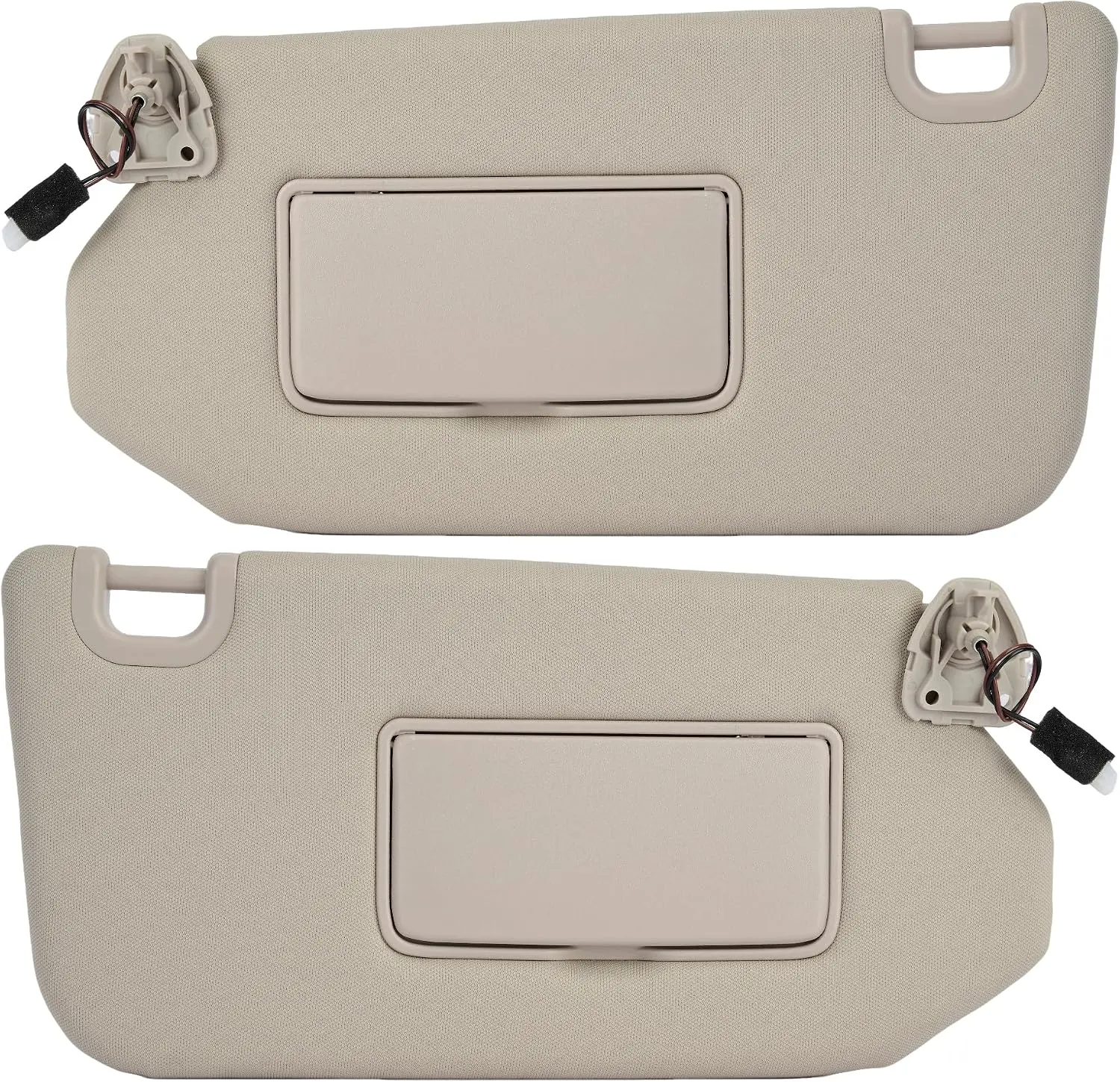 Sun Visor Compatible with Infiniti QX60 2014 2015 2016 2017 2018 2019 2020 Beige with Light Replaces (Left & Right)