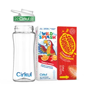 Cirkul® 16oz. Water Bottle Starter Bundle: Wild Splash® Parrot Punch & Squeeze Lemonade® Strawberry Lemonade, Zero Sugar Hydration