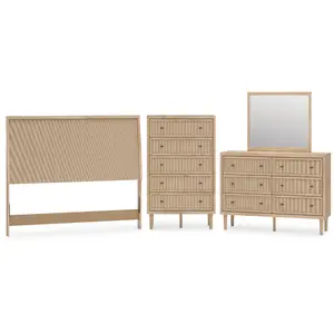 Cielden King Panel Headboard, Dresser, Mirror and Chest
